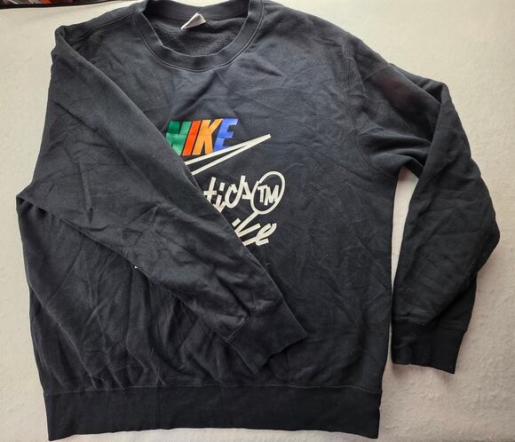 Nike Other - Nike Club Fleece Crewneck Sweatshirt Black Size Large